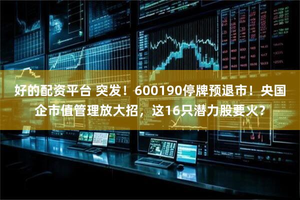 好的配资平台 突发！600190停牌预退市！央国企市值管理放大招，这16只潜力股要火？